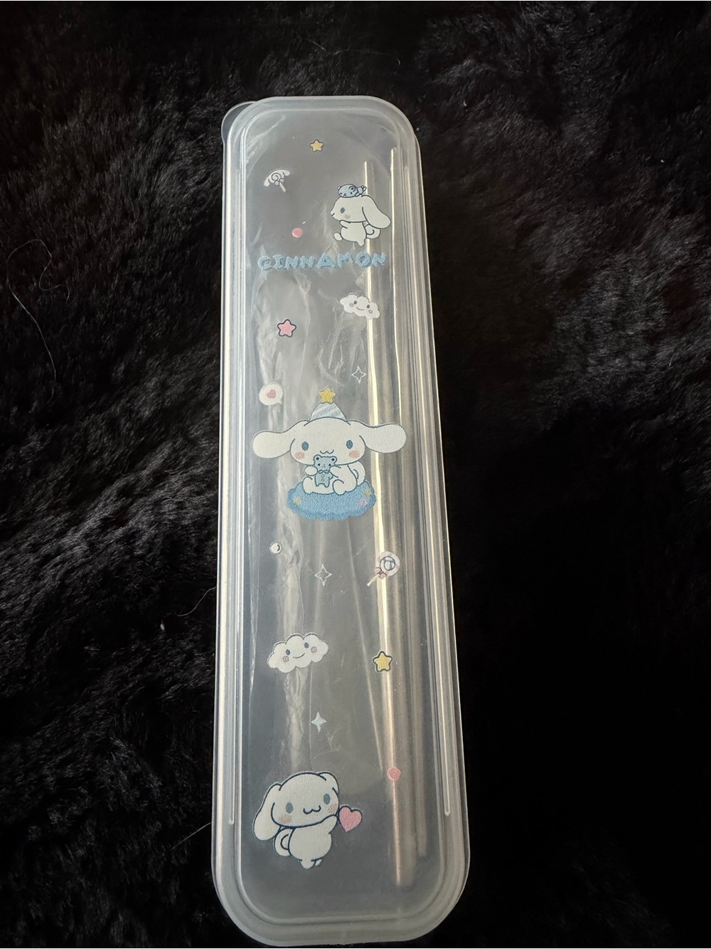 Sanrio Cinnamoroll Clear Blue and White Cutlery Case